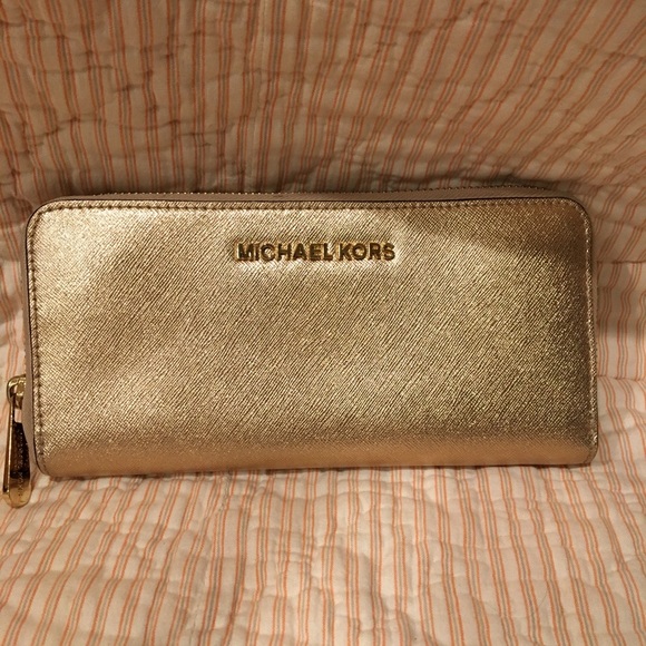 MK gold wallet